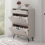 Hanah Home Astat Gabinete de Zapatos Mocha ligero